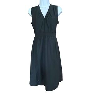 Converse One Star Black V-Neck Dress Size 4 Wool Blend Athleisure Sporty Prep